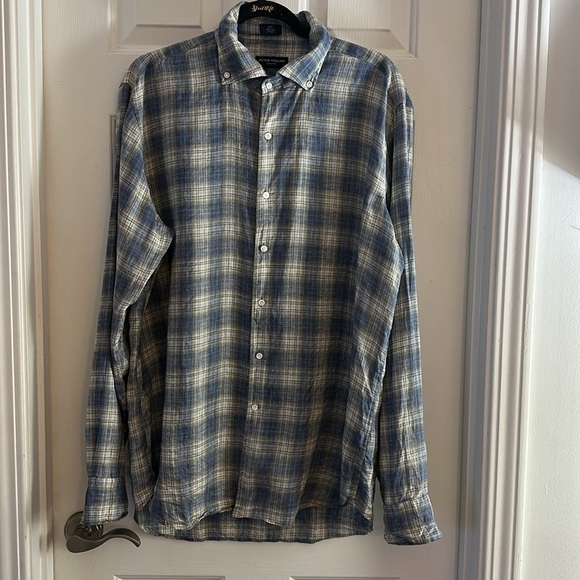 Peter millar Ravello Angelite Linen Sport Shirt 100% linen large - Picture 3 of 6